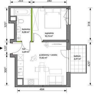 Mieszkanie dwupokojowe na sprzedaż Warszawa, Włochy, Trzcinowa  37m2 Foto 1