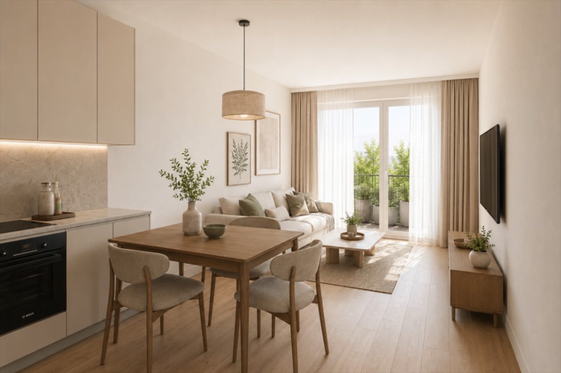 Nowoczesne 2-pokojowe mieszkanie 40 m² z balkonem - Naramowice Poznań, Naramowice, Naramowicka  40m2 Foto 1