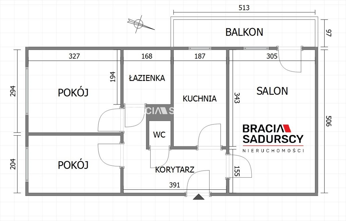 Mieszkanie trzypokojowe na sprzedaż Kraków, Krowoderskich Zuchów  52m2 Foto 3