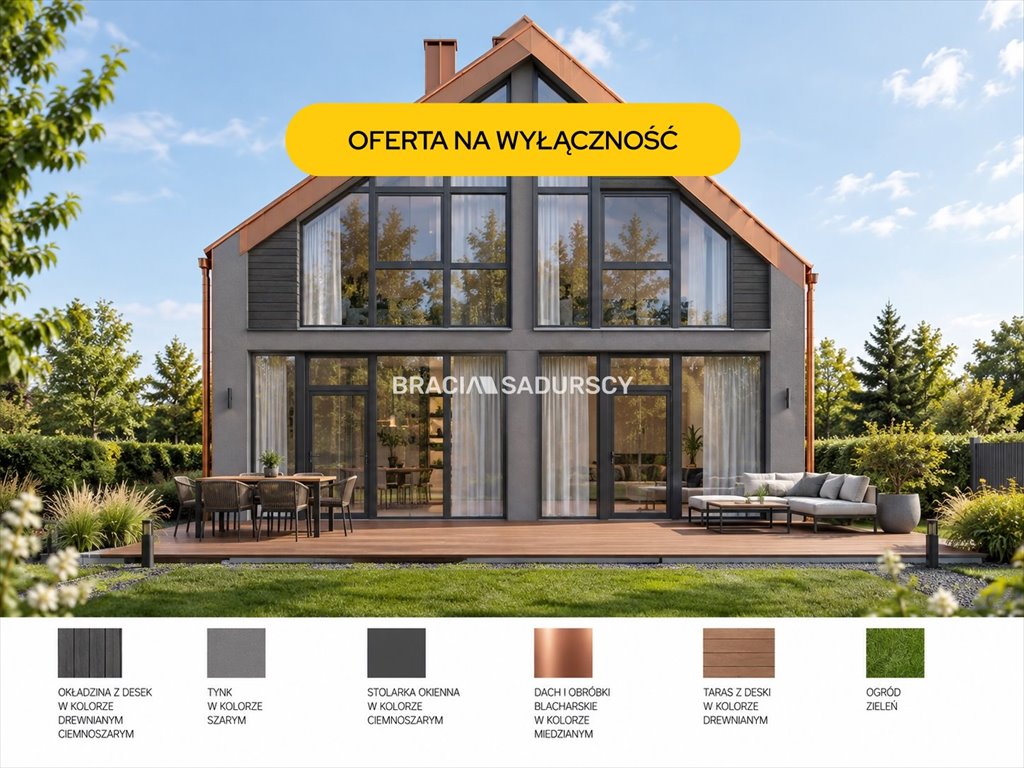 Na sprzedaż działka 805 m² z projektem nowoczesnego domu w Krakowie Kraków, Swoszowice, Swoszowice, Mirosława Krzyżańskiego  805m2 Foto 1
