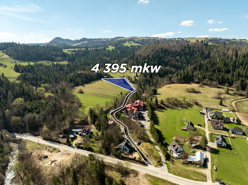 Działka z panoramicznym widokiem na Trzy Korony i Palenicę Nowotarski, Cieśliska  4 395m2 Foto 1