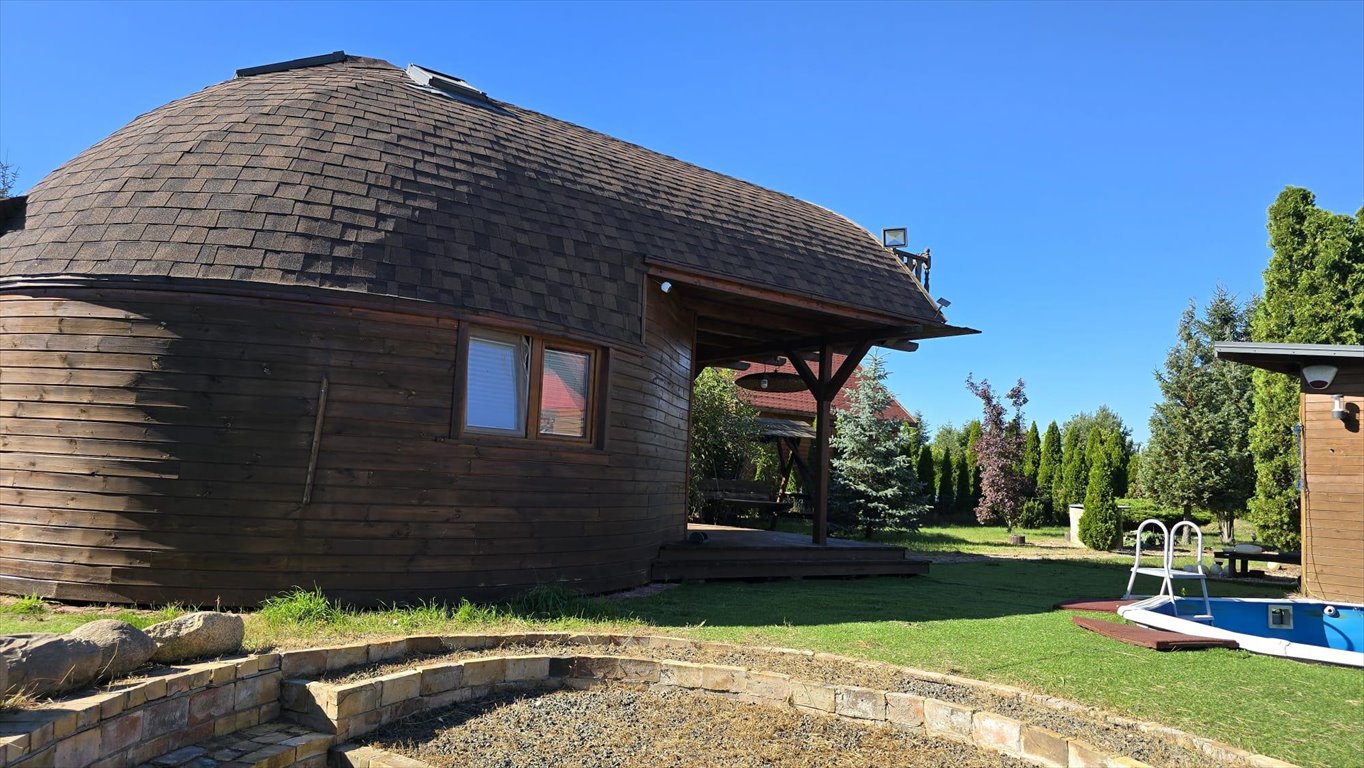 Urokliwy dom kopułowy z basenem i tarasem w Płońsku Płońsk  55m2 Foto 1