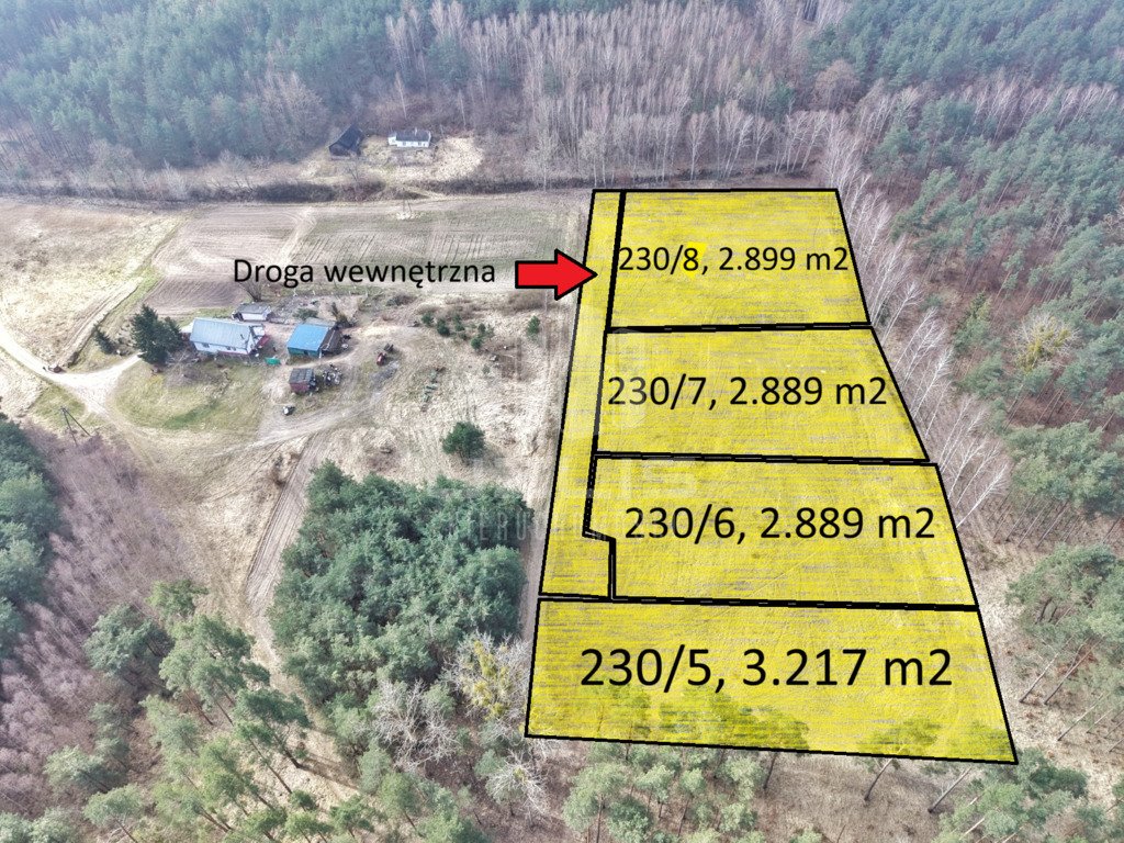 Działki 3 000 m² w Jaźwiskach z warunkami zabudowy polecam Jaźwiska  2 899m2 Foto 1