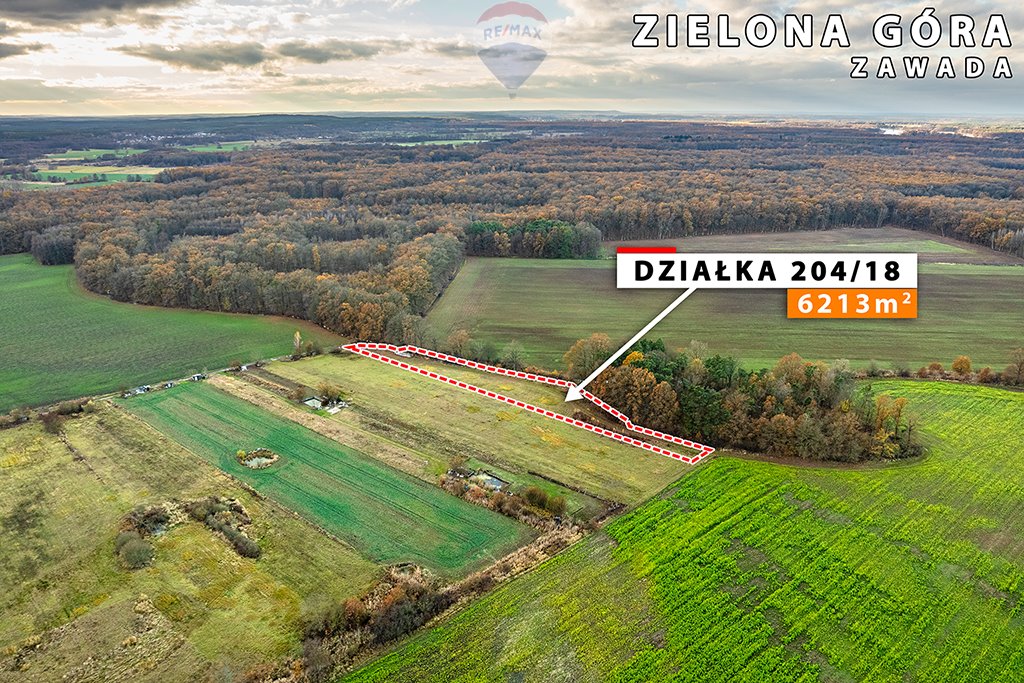 Działka rolna na sprzedaż Zielona Góra, Zawada  6 213m2 Foto 13