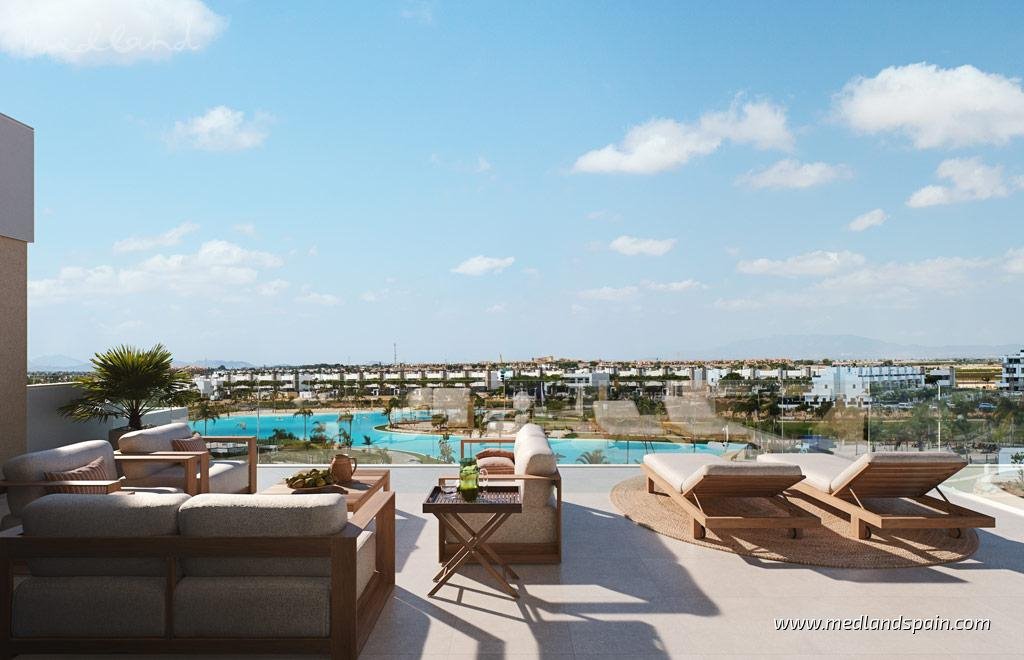 Luksusowe apartamenty z widokiem na jezioro w Murcji Hiszpania, Los Alcázares  92m2 Foto 1