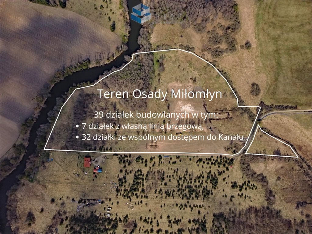 Działki nad Kanałem Elbląskim w Miłomłynie – od 184 tys. zł Miłomłyn, Miła  3 423m2 Foto 1