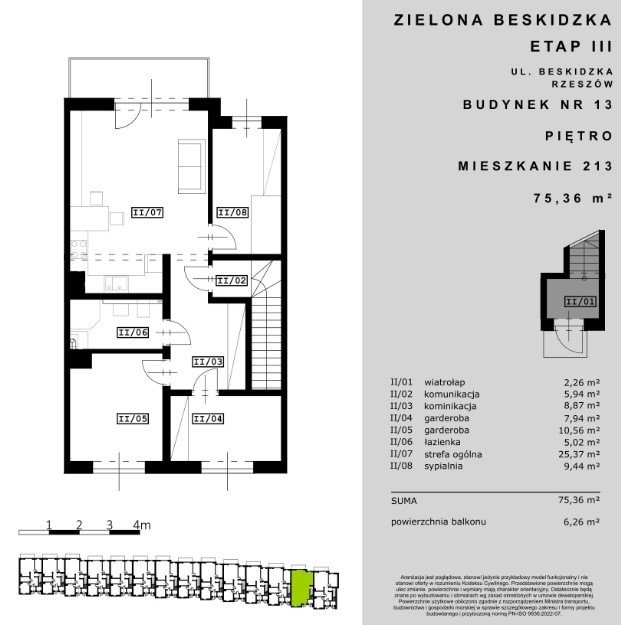 Mieszkanie czteropokojowe  na sprzedaż Rzeszów, Beskidzka  75m2 Foto 3