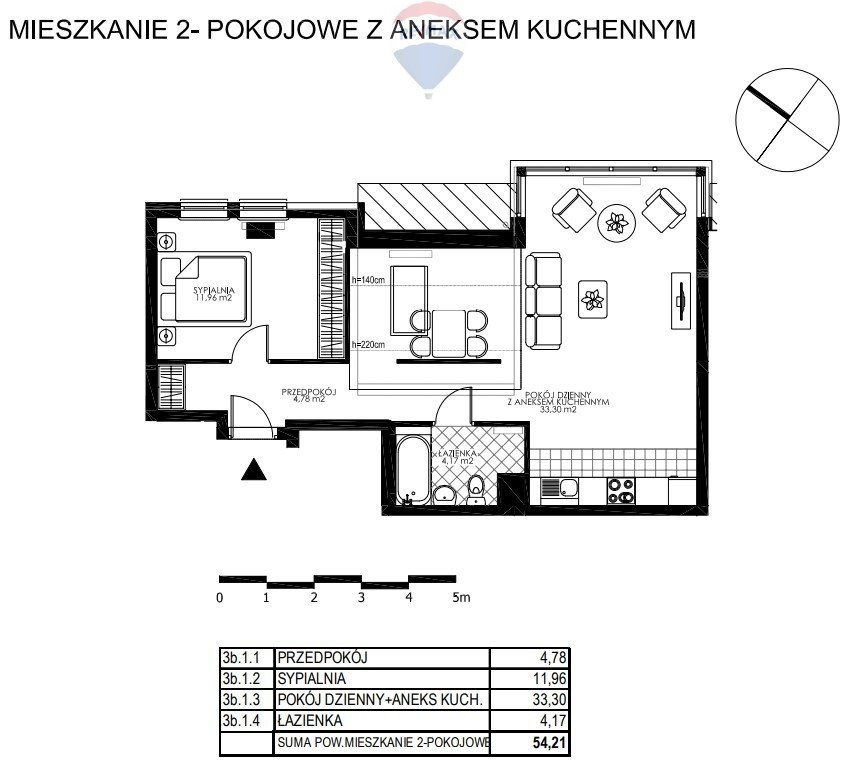 Mieszkanie dwupokojowe na sprzedaż Gdańsk, Zakoniczyn, Wieżycka  54m2 Foto 9