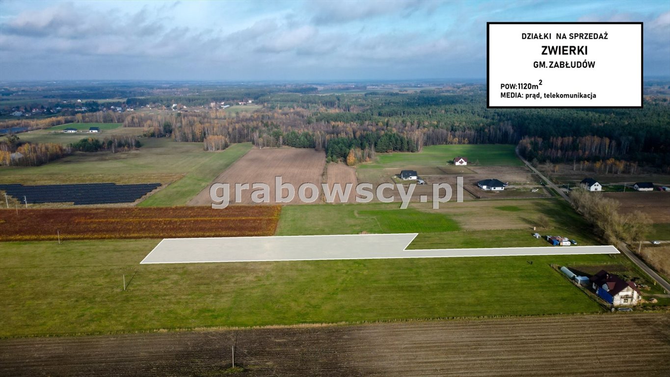 Działka Zwierki 1119 m² pod dom jednorodzinny, media Zwierki  1 119m2 Foto 1