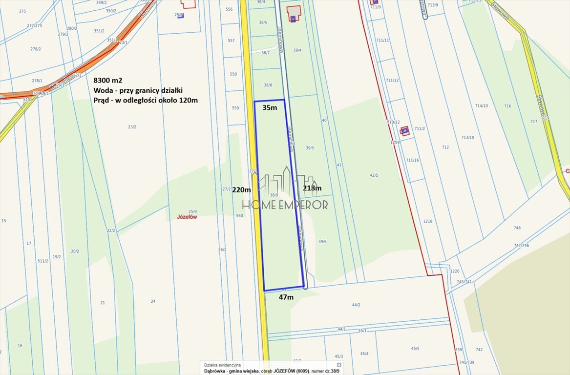 Działka 8 300 m² w Józefowie, media przy granicy - polecam! Józefów, Długa  8 300m2 Foto 1