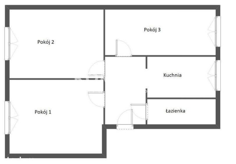 Mieszkanie trzypokojowe na sprzedaż Szczecin, Niebuszewo, Gdyńska  60m2 Foto 7