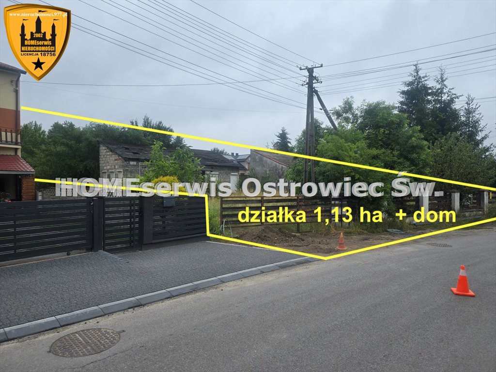 Działka 11 300 m² z budynkiem do remontu w Boksyce Kunów, Boksycka  11 300m2 Foto 1