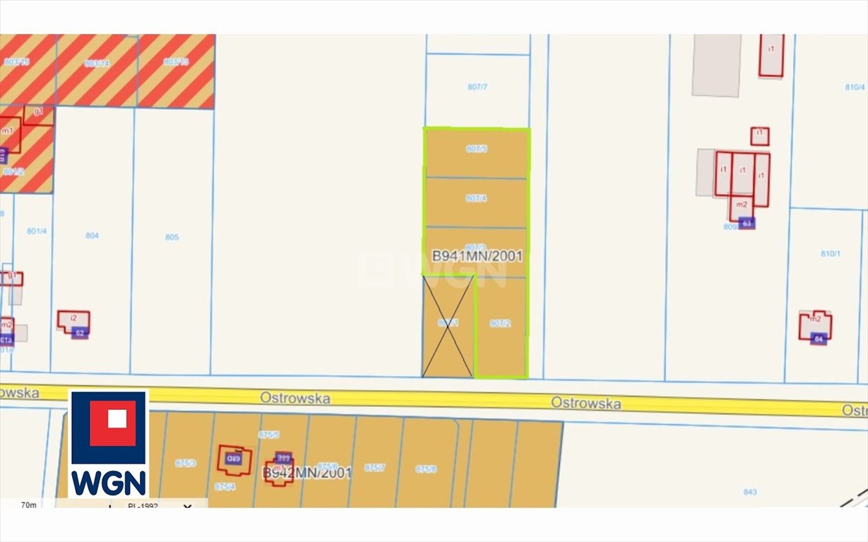 Działka pod zabudowę jednorodzinną w Wtórku, 4055 m² Ostrów Wielkopolski, Wtórek  4 055m2 Foto 1