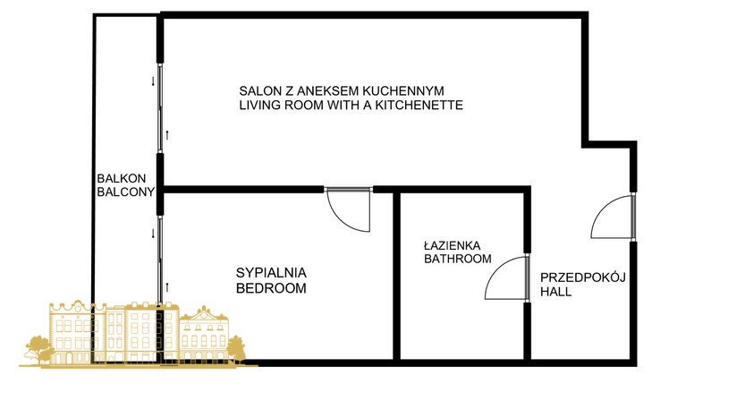 Mieszkanie dwupokojowe na wynajem Kraków, Krowodrza, Aleja Kijowska  40m2 Foto 12