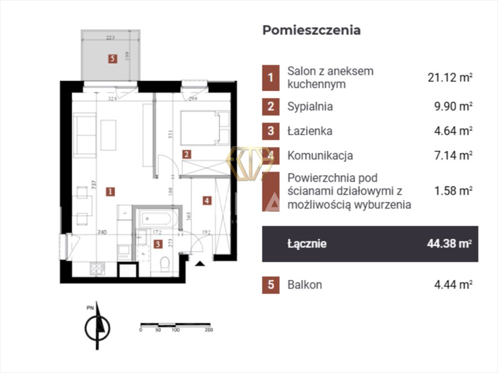 Mieszkanie dwupokojowe na sprzedaż Dąbrowa Górnicza, Przemysłowa  44m2 Foto 4