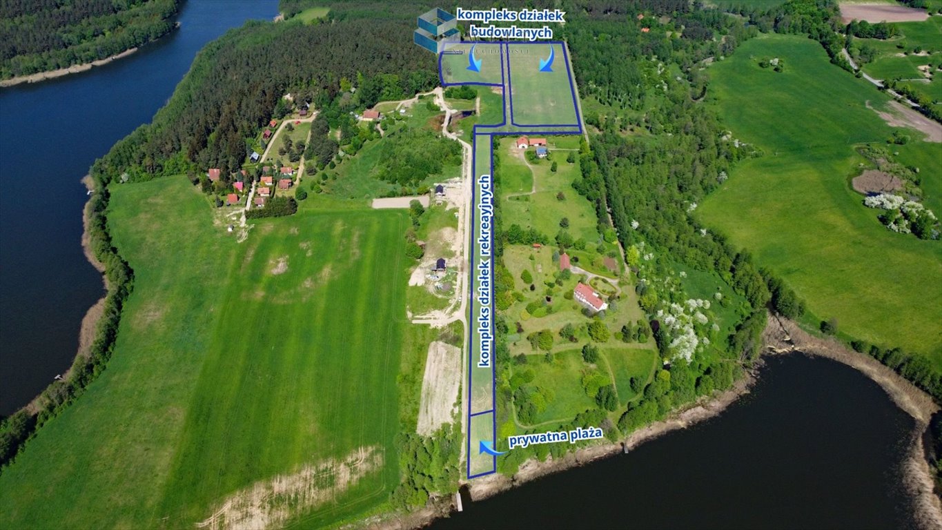 Działka z dostępem do jeziora i prywatną plażą Lidzbark Warmiński  1 000m2 Foto 1