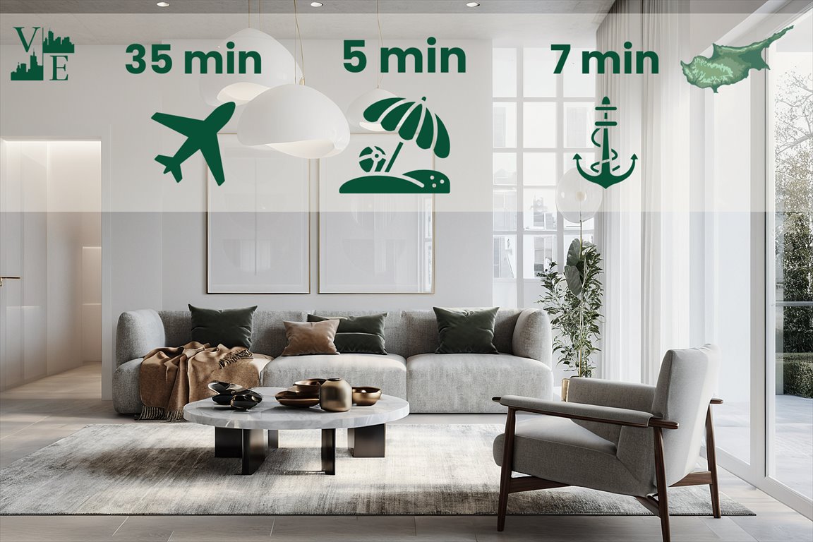 Mieszkanie dwupokojowe na sprzedaż Cypr, Paralimni  56m2 Foto 1