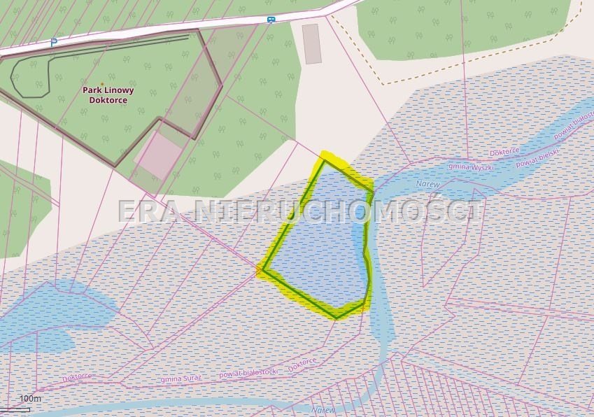 Zapraszam do obejrzenia malowniczej działki nad Narwią w Doktorcach Doktorce  11 201m2 Foto 1