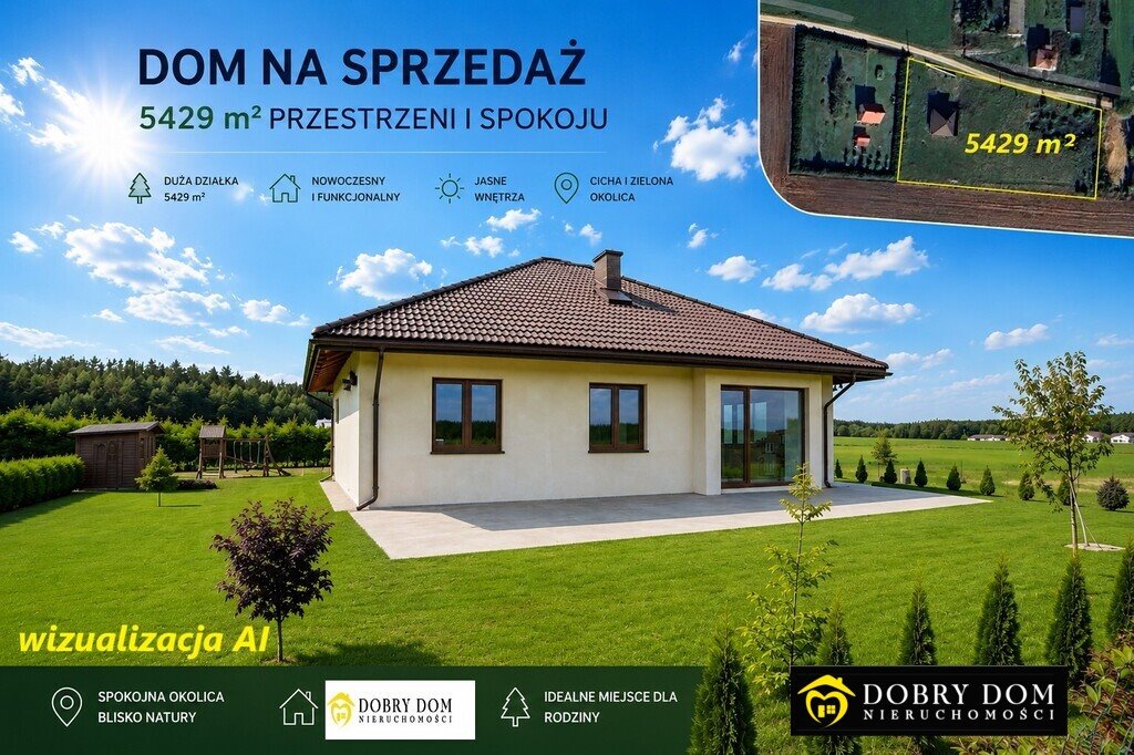 Dom z dużą piwnicą i pięknym widokiem na las Czaczki Małe  99m2 Foto 1
