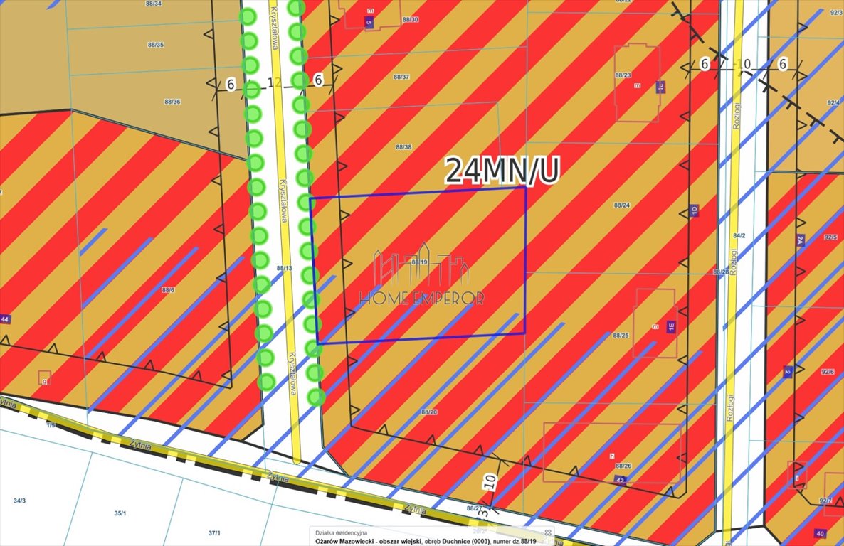 Działka budowlana na sprzedaż Duchnice, Kryształowa  1 299m2 Foto 1