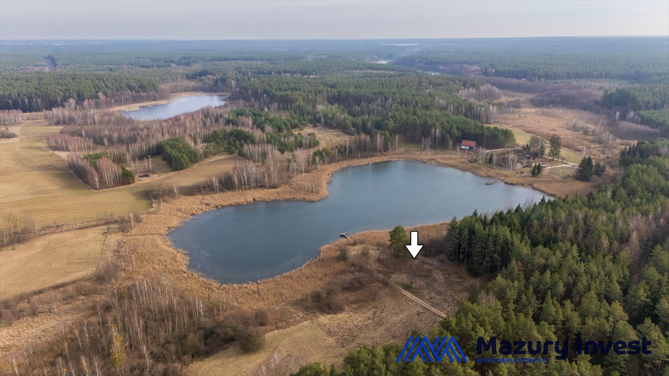 Sprzedam działkę 3562 m² nad jeziorem Kiełbark Wielki Grom  3 562m2 Foto 1