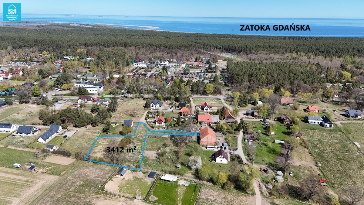 Polecam działkę 3412 m² w Mikoszewie z MPZP i mediami Mikoszewo, Leśna  3 412m2 Foto 1