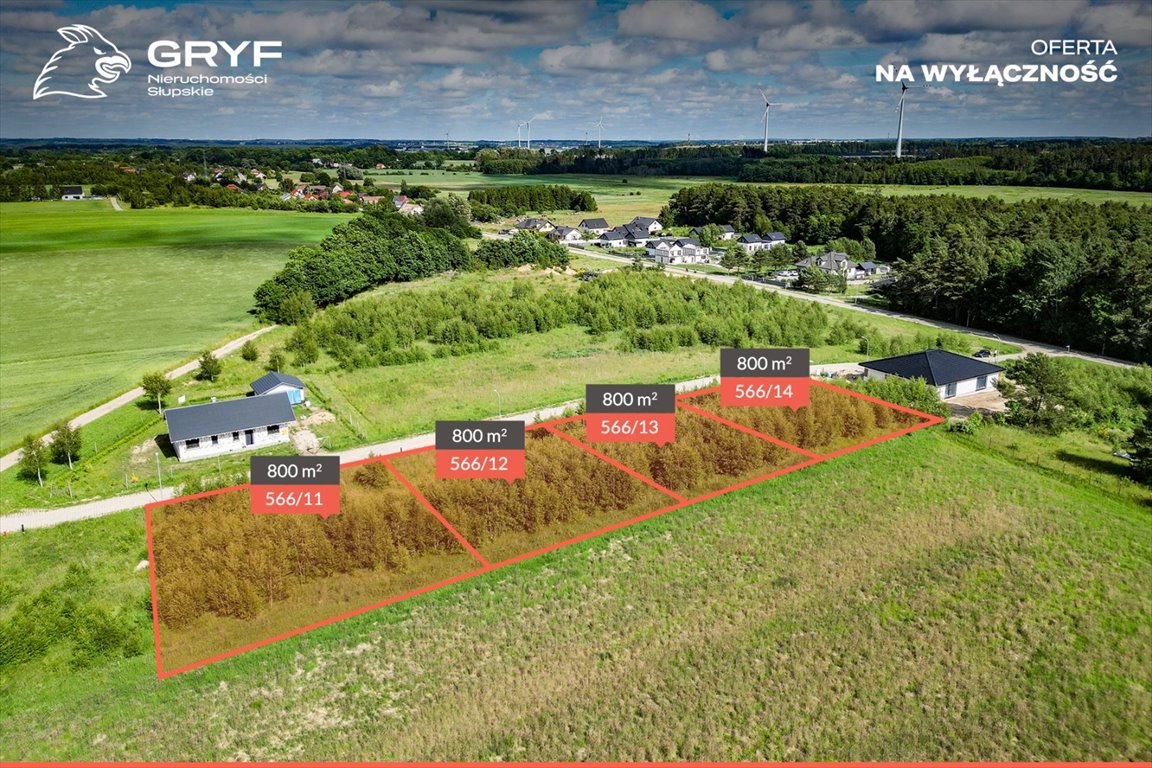 Działki 800 m² z pełnym uzbrojeniem w Strzelino - polecam! Strzelino, Pod Dębem  800m2 Foto 1