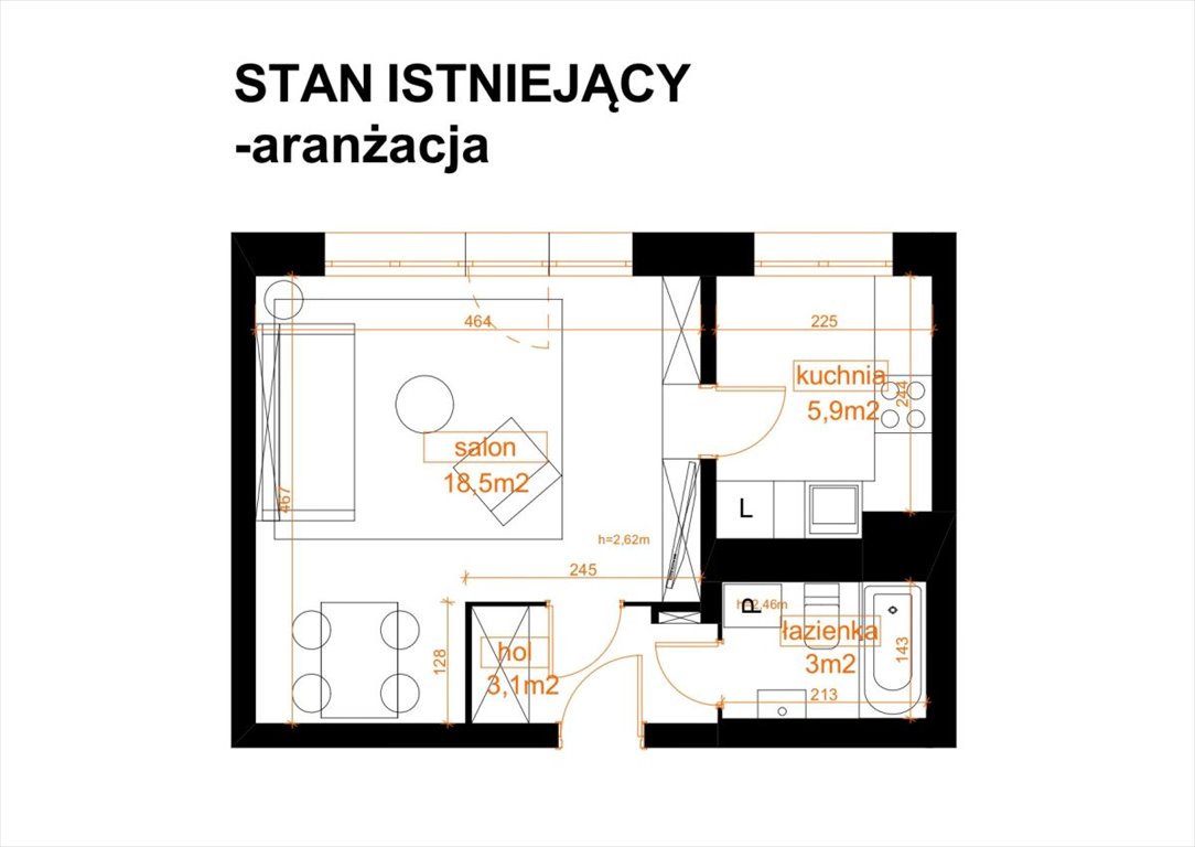 Mieszkanie dwupokojowe na sprzedaż Warszawa, Mokotów, Puławska  31m2 Foto 7