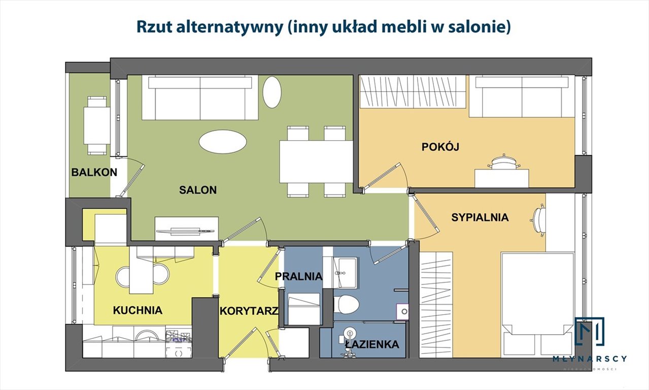 Mieszkanie trzypokojowe na wynajem Bielsko-Biała, Piastowskie  46m2 Foto 8