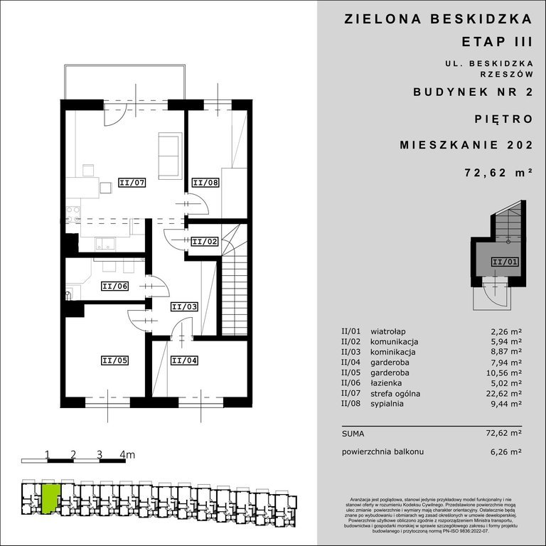 Mieszkanie czteropokojowe  na sprzedaż Rzeszów, Zwięczyca  73m2 Foto 5