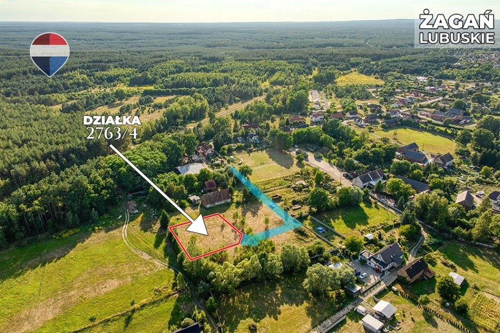 Na sprzedaż działka 1201 m² w Żaganiu - idealne miejsce na wymarzony dom Żagań, Wiejska 2  1 201m2 Foto 1