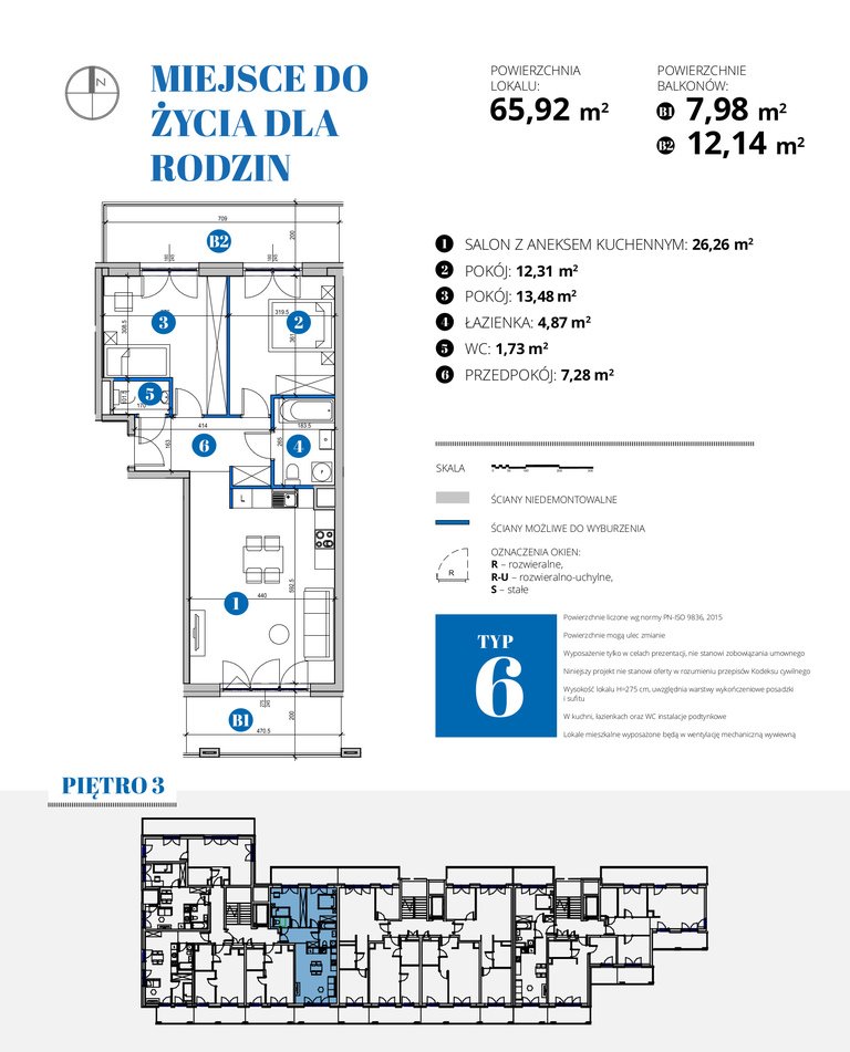 Mieszkanie trzypokojowe na sprzedaż Warszawa, Mokotów, Bobrowiecka  66m2 Foto 2