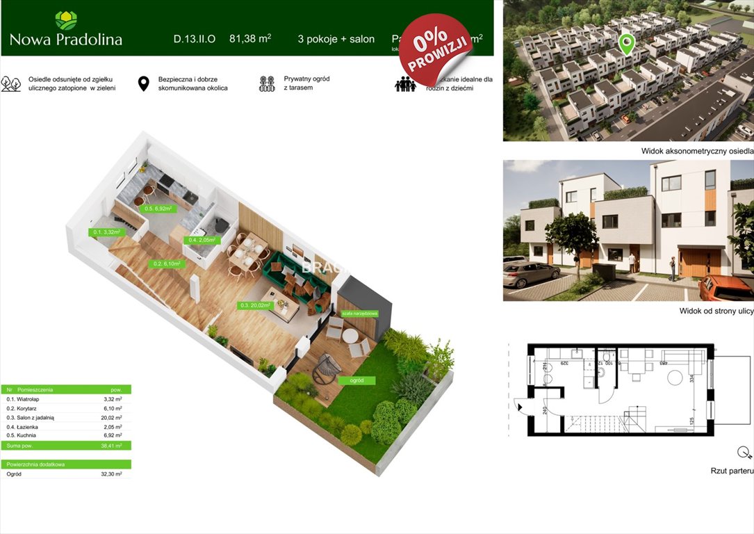 Polecam przestronne 4-pokojowe mieszkanie 81,38 m² z ogródkiem w Tarnowie Tarnów, Zabłocie, Skrzyszowska  81m2 Foto 1