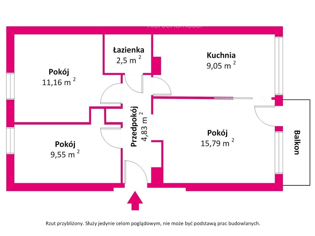 Mieszkanie trzypokojowe na sprzedaż Mińsk Mazowiecki, Plac Stary Rynek  55m2 Foto 8