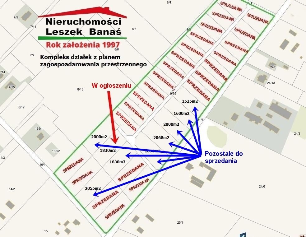 Działka budowlana na sprzedaż Pokrzywno  1 830m2 Foto 1