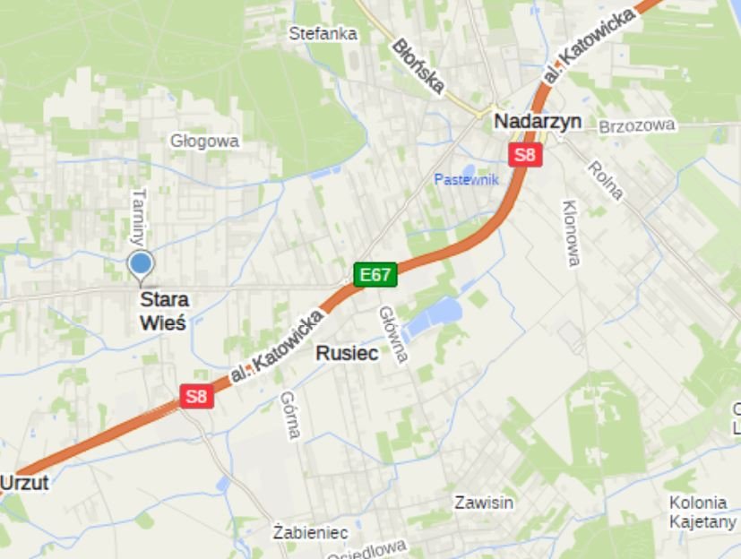 Działka 1100 m² w Starej Wsi z mediami w pobliżu Stara Wieś  1 100m2 Foto 1