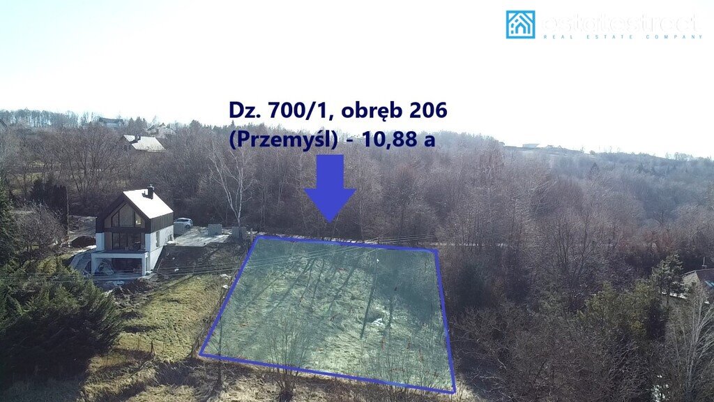 Działka 1088 m² z widokiem na Przemyśl, media, zabudowa Przemyśl, Jacka Kaczmarskiego  1 088m2 Foto 1