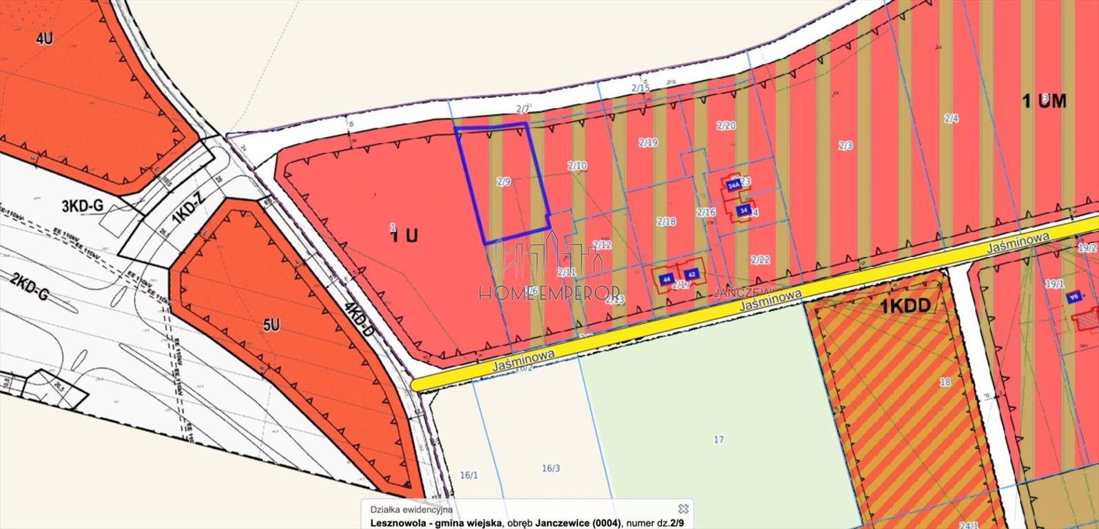 Działka budowlana na sprzedaż Janczewice, Jaśminowa  2 068m2 Foto 1