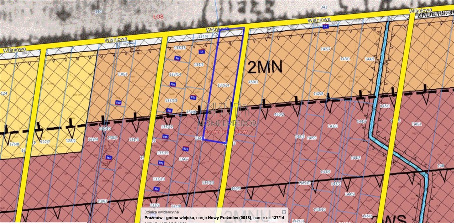 Działka budowlana na sprzedaż Nowy Prażmów, Wiśniowa  4 134m2 Foto 1