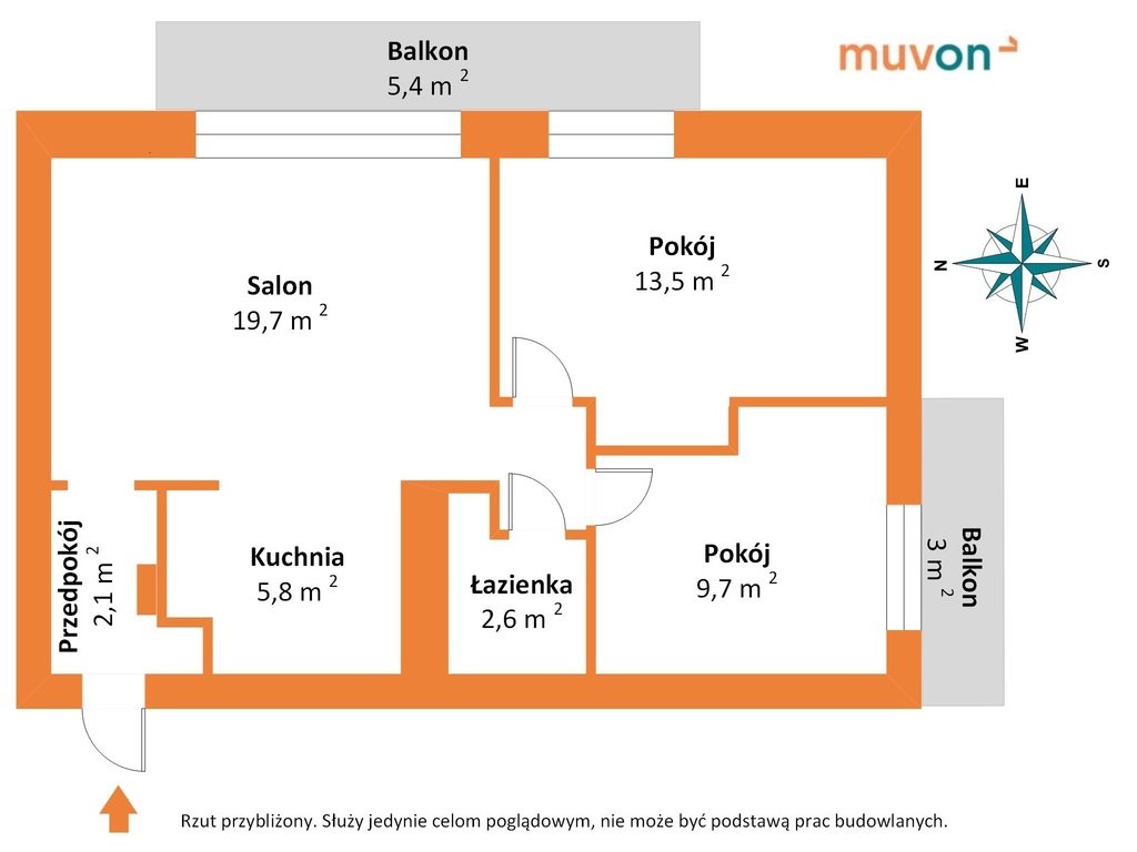 Mieszkanie trzypokojowe na sprzedaż Łódź, Bałuty, Rajska  54m2 Foto 6