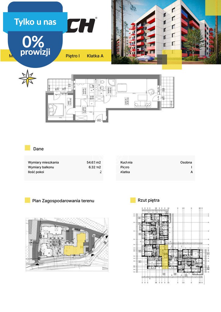 Przestronne 2-pokojowe mieszkanie 55,35 m2 w Solec Kujawski Solec Kujawski, Kujawska  55m2 Foto 1