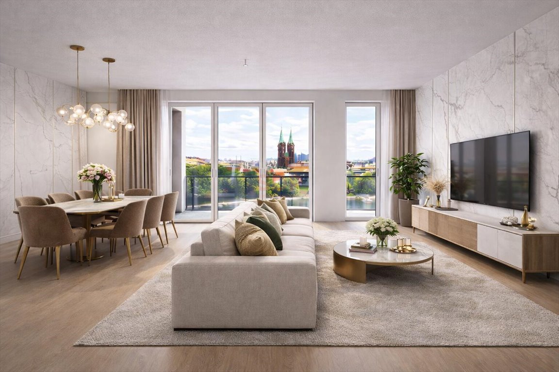 Ekskluzywny apartament 84 m2 z widokiem na Odrę i balkonami Wrocław, Stare Miasto, Stare Miasto, Zyndrama z Maszkowic  84m2 Foto 1