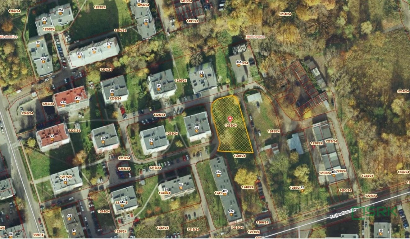 Działka w Bytomiu pod zieleń i rekreację, 1199 m² Bytom, Miechowice, Racjonalizatorów  1 199m2 Foto 1