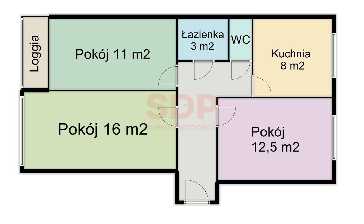 Mieszkanie trzypokojowe na sprzedaż Wrocław, Krzyki, Krzyki, Pocztowa  62m2 Foto 2