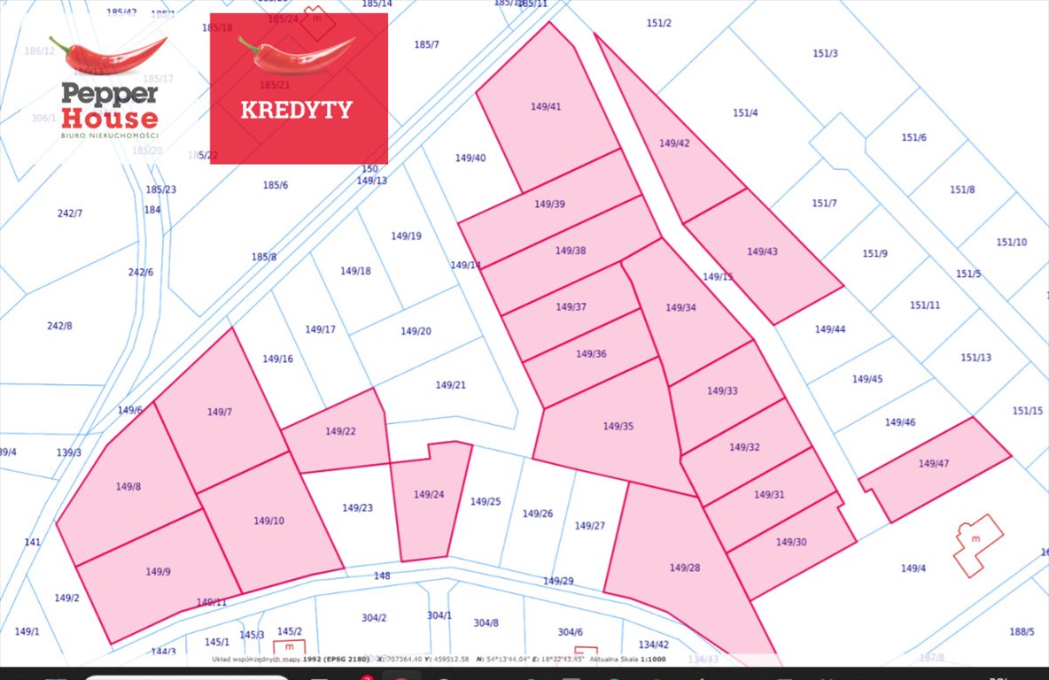 Działka budowlana na sprzedaż Pomlewo, Łąkowa  1 112m2 Foto 1