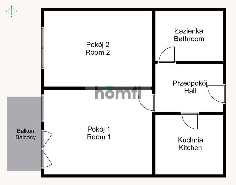 Mieszkanie dwupokojowe na wynajem Wrocław, Wojszyce, Wojszyce, Asfaltowa  47m2 Foto 13