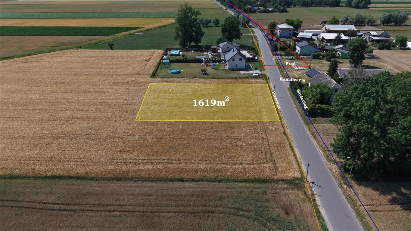 Działka 1619 m² pod zabudowę w Kwiatkówek blisko Kampinosu Kwiatkówek  1 619m2 Foto 1