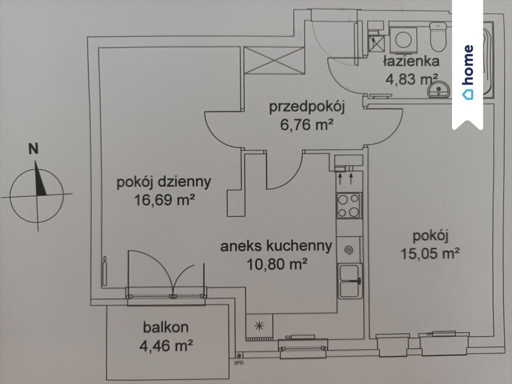 Mieszkanie dwupokojowe na sprzedaż Rzeszów, Kościelna  54m2 Foto 13