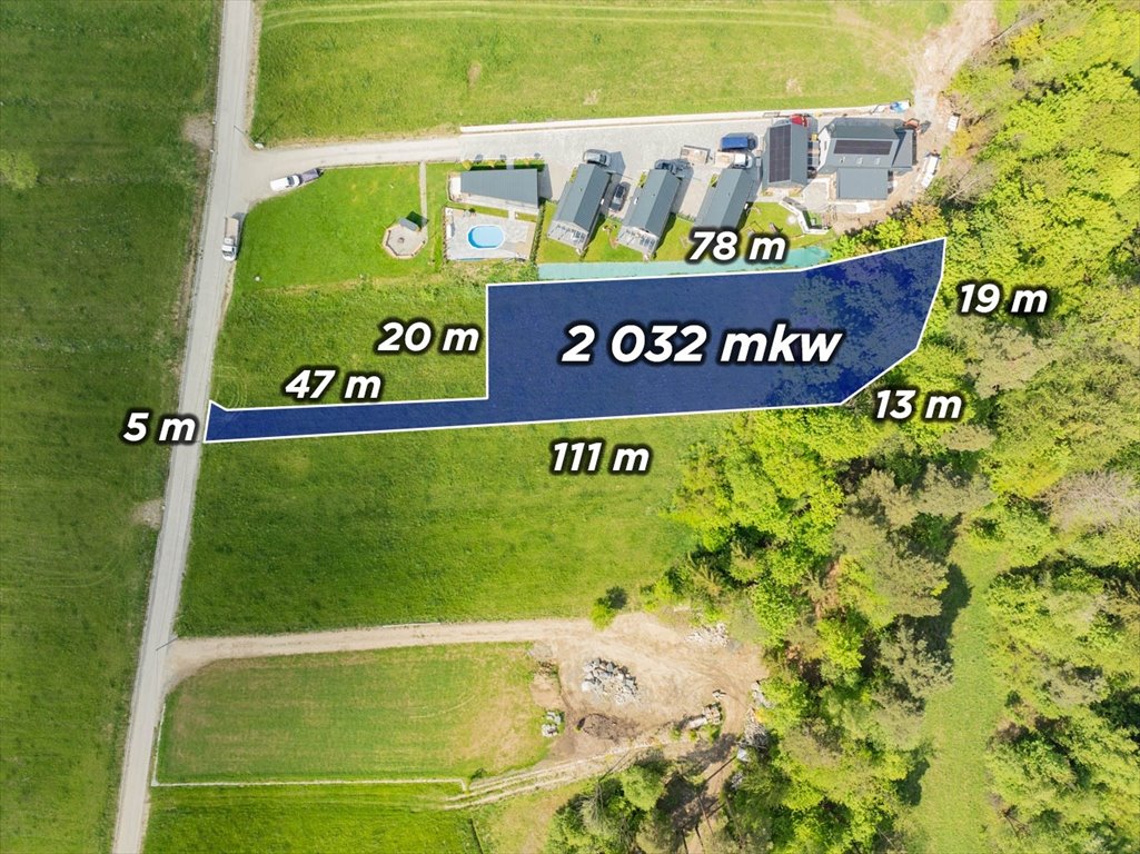 Sprzedam działkę 2032 m² z projektem domu i pozwoleniem Rabka-Zdrój, Zgody  2 032m2 Foto 1