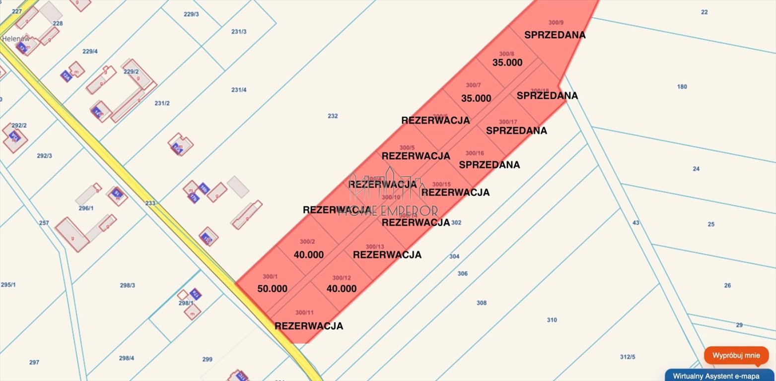 Działka 1000 m² w Teodorowie - media przy drodze Teodorów  1 000m2 Foto 1
